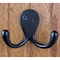 Gliderite Hardware 2 in. Matte Black Small Double Coat Hook, 10PK 7511-MB-10 - alternate 2
